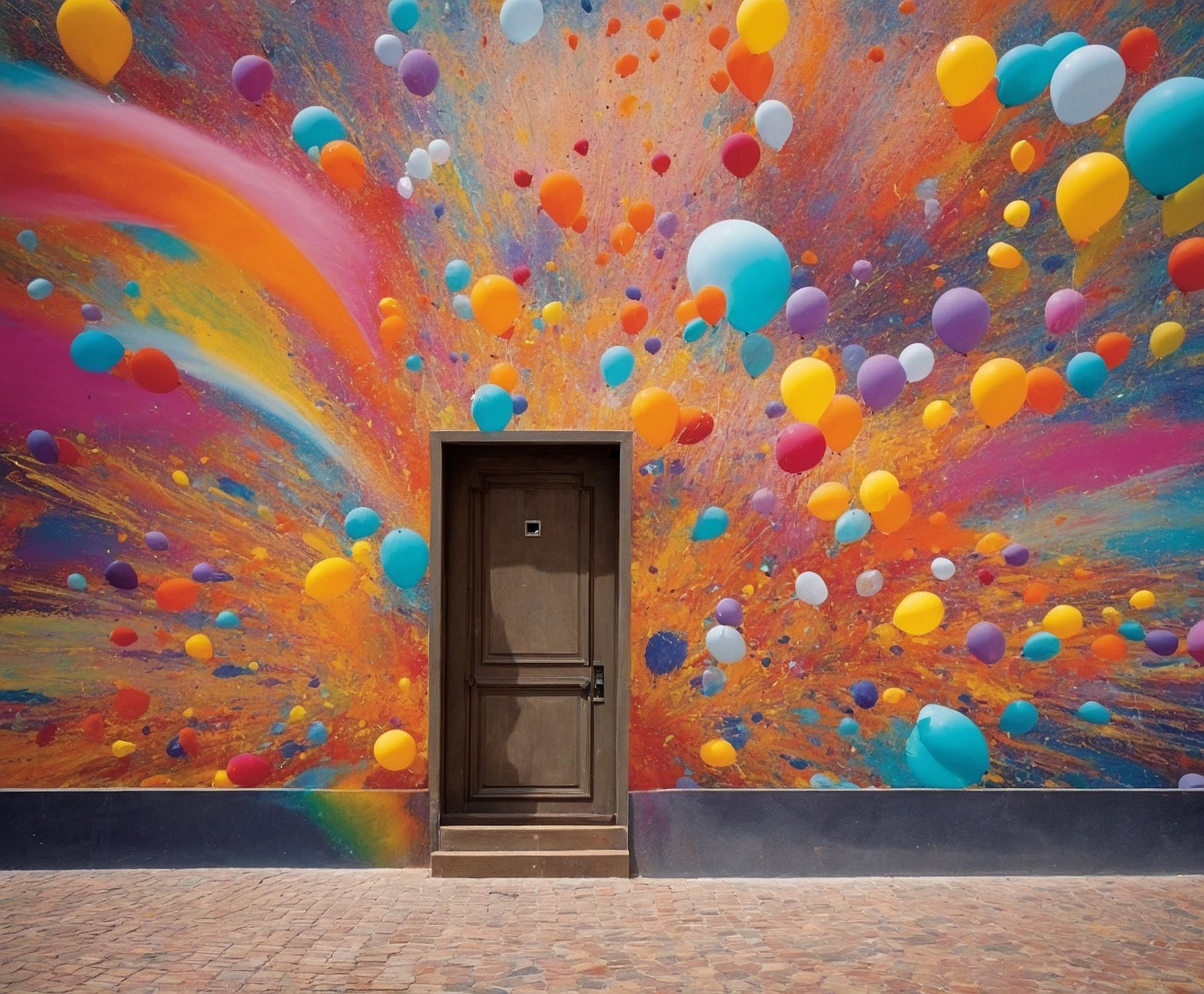 Explosión de colores vibrantes en centro cultural